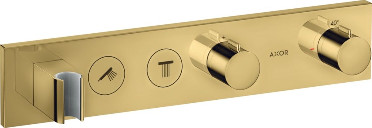 Axor ShowerSolutions bateria wannowo-prysznicowa podtynkowa termostatyczna złoty optyczny polerowany 18355990