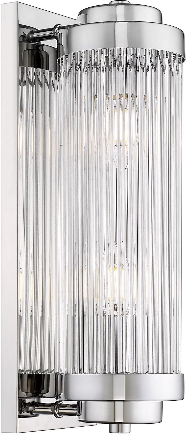 Zuma Line Sergio kinkiet 2x60W chrom/szkło przezroczyste W0528-02N-B5AC