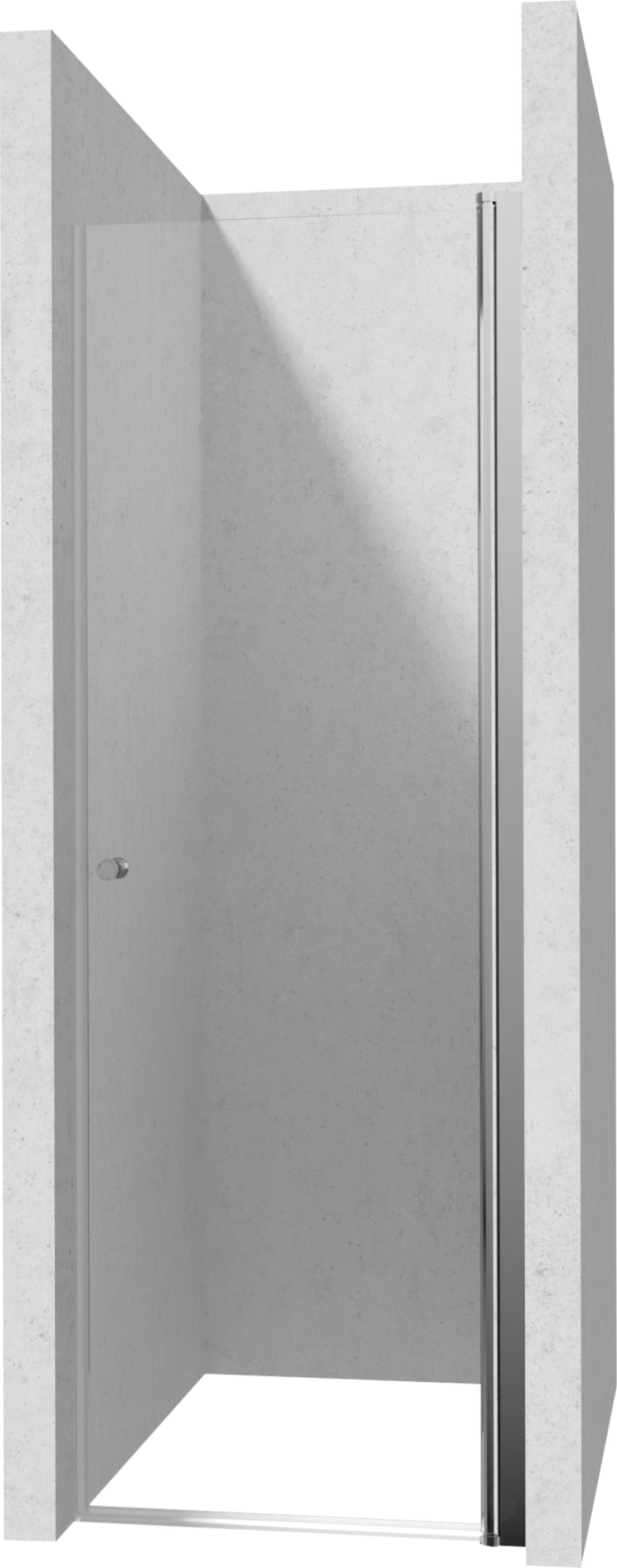 Deante Kerria Plus drzwi prysznicowe 80 cm uchylne chrom połysk/szkło przezroczyste KTSW042P