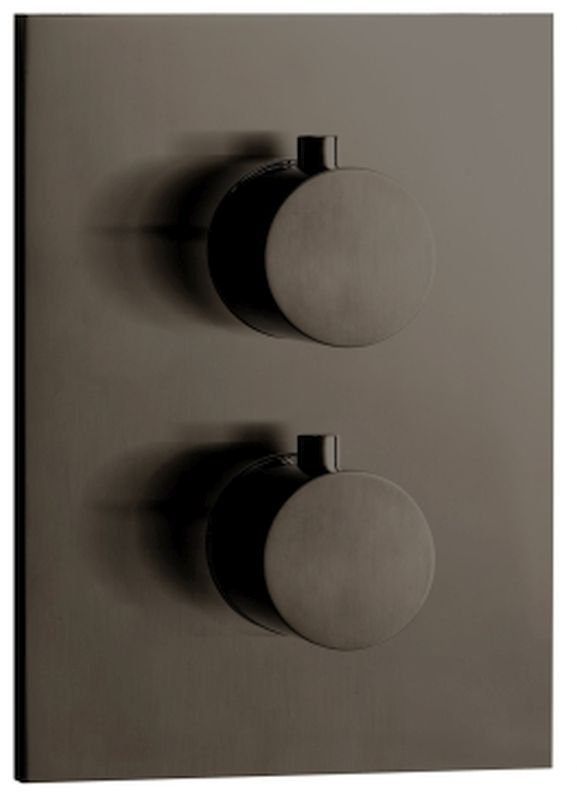 Herzbach Design iX PVD bateria wannowo-prysznicowa podtynkowa termostatyczna czarny 21.503055.2.40