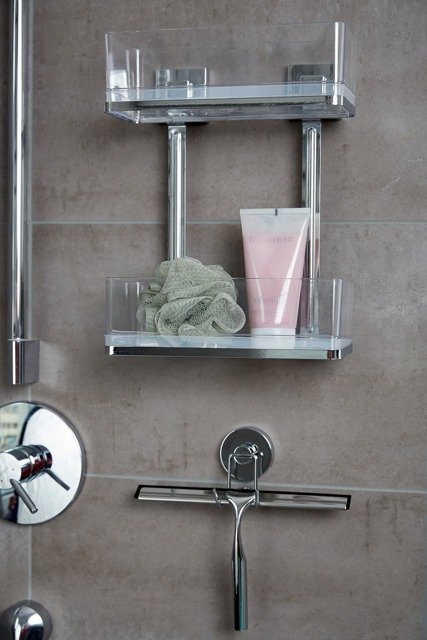 Wenko VL Quadro półka łazienkowa 26 cm podwójna przezroczysty 22691100