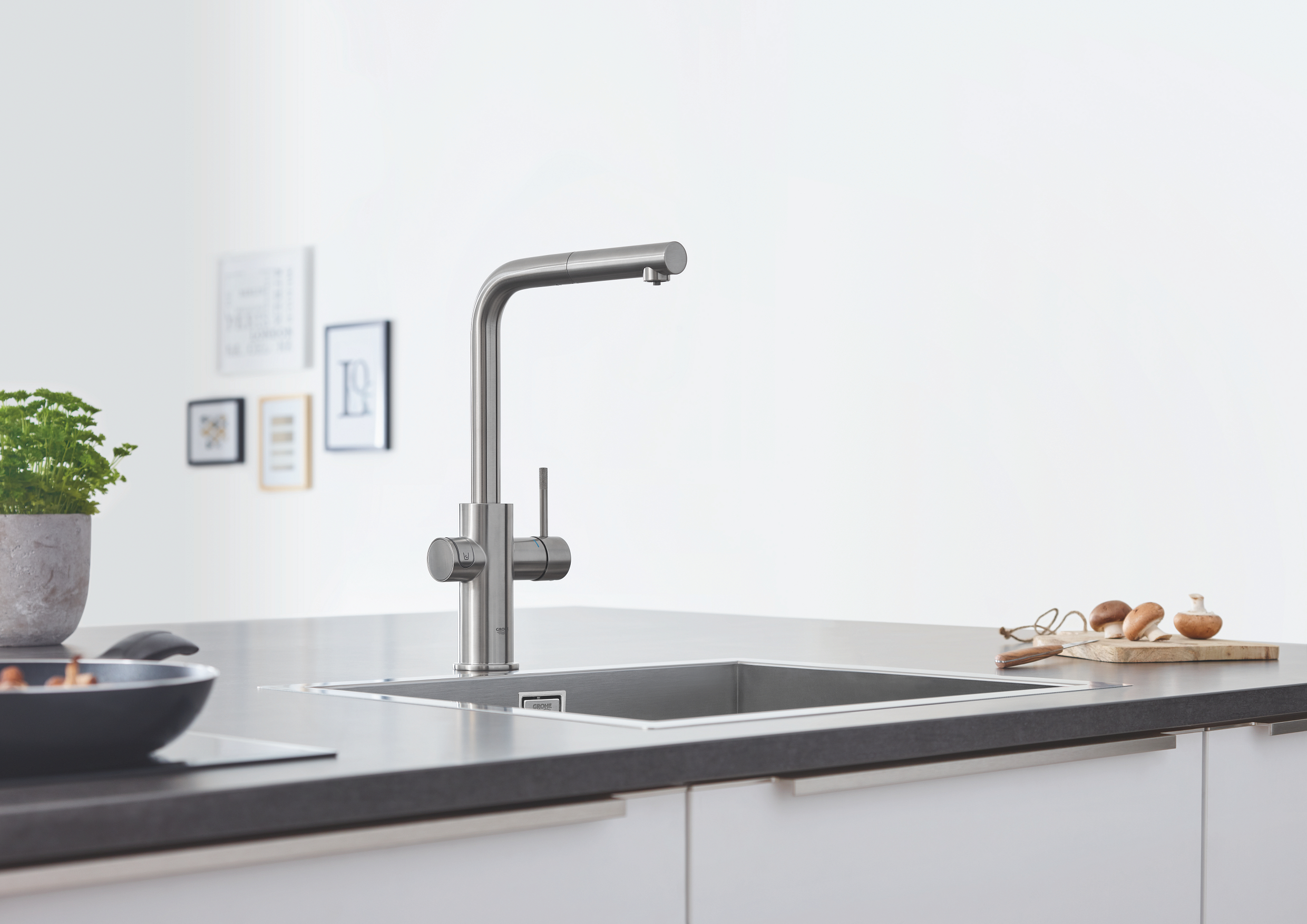 Grohe Blue bateria kuchenna z filtrem stojąca stal 31539DC0