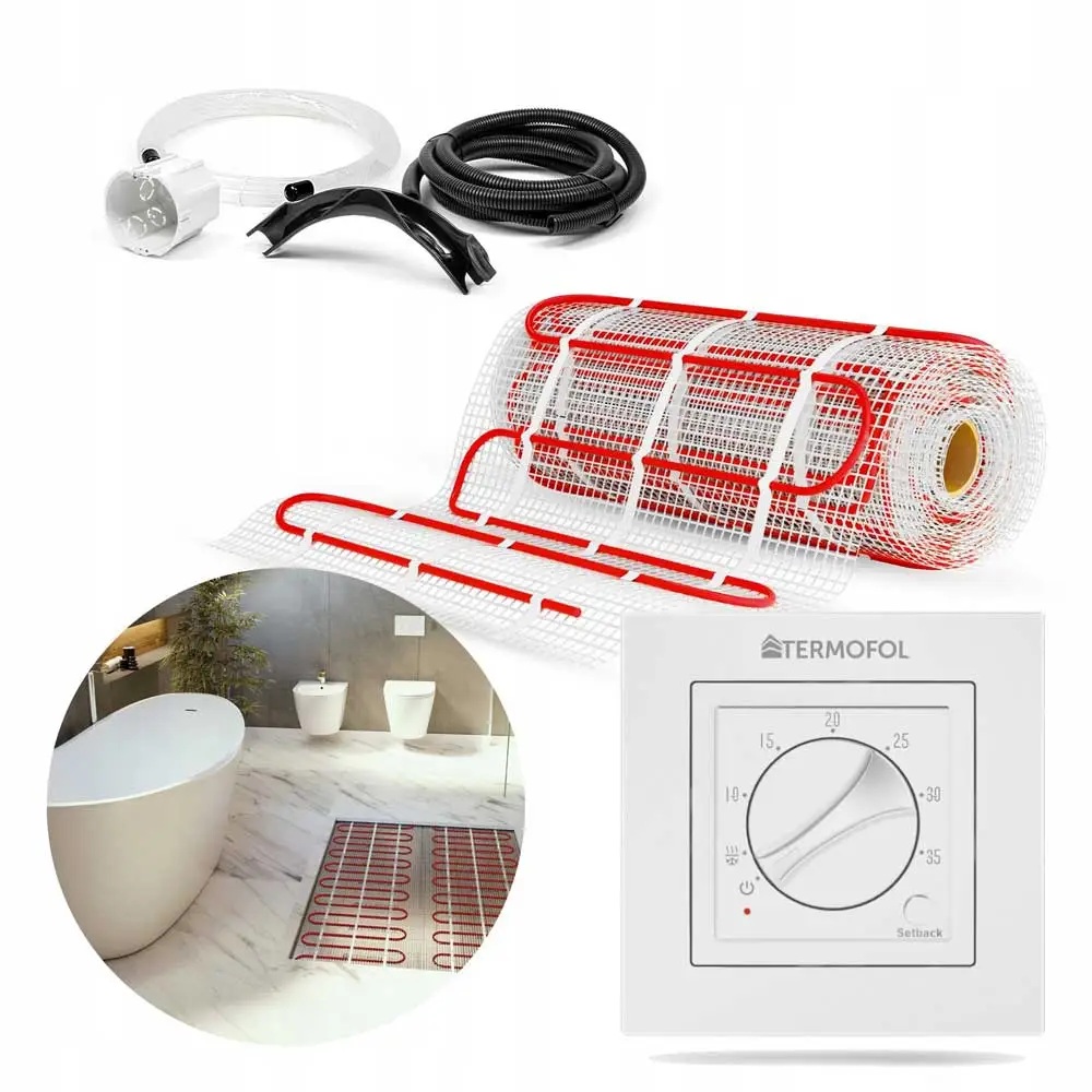 Termofol TF-HM zestaw mata grzewcza 1 m2 z termoregulatorem TF-H3 TF-HM-150.10.H3