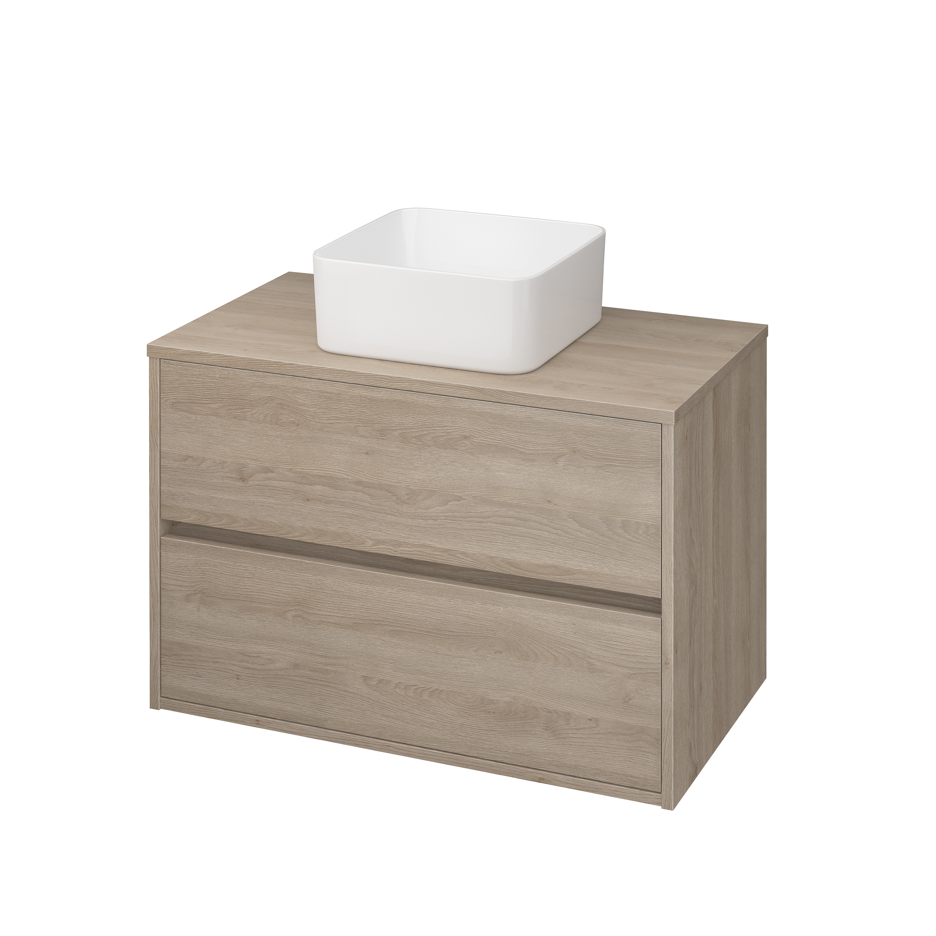 Cersanit Crea umywalka 35 cm nablatowa kwadratowa biała EcoBox K114-007-ECO - Wysyłka w 24h