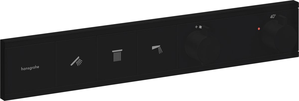 Hansgrohe RainSelect bateria wannowo-prysznicowa podtynkowa termostatyczna czarny mat 15381670