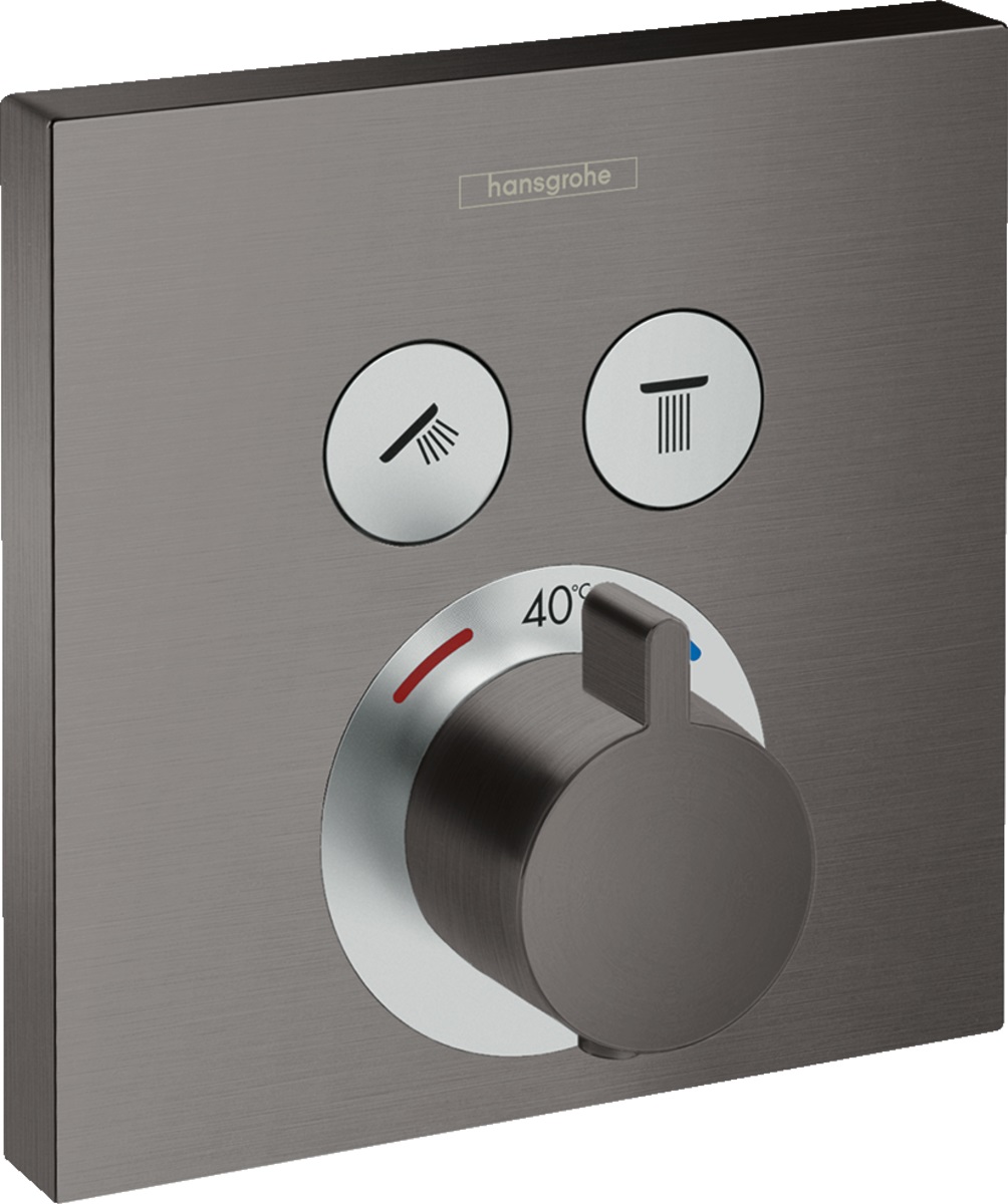 Hansgrohe ShowerSelect bateria wannowo-prysznicowa podtynkowa termostatyczna czarny chrom szczotkowany 15763340