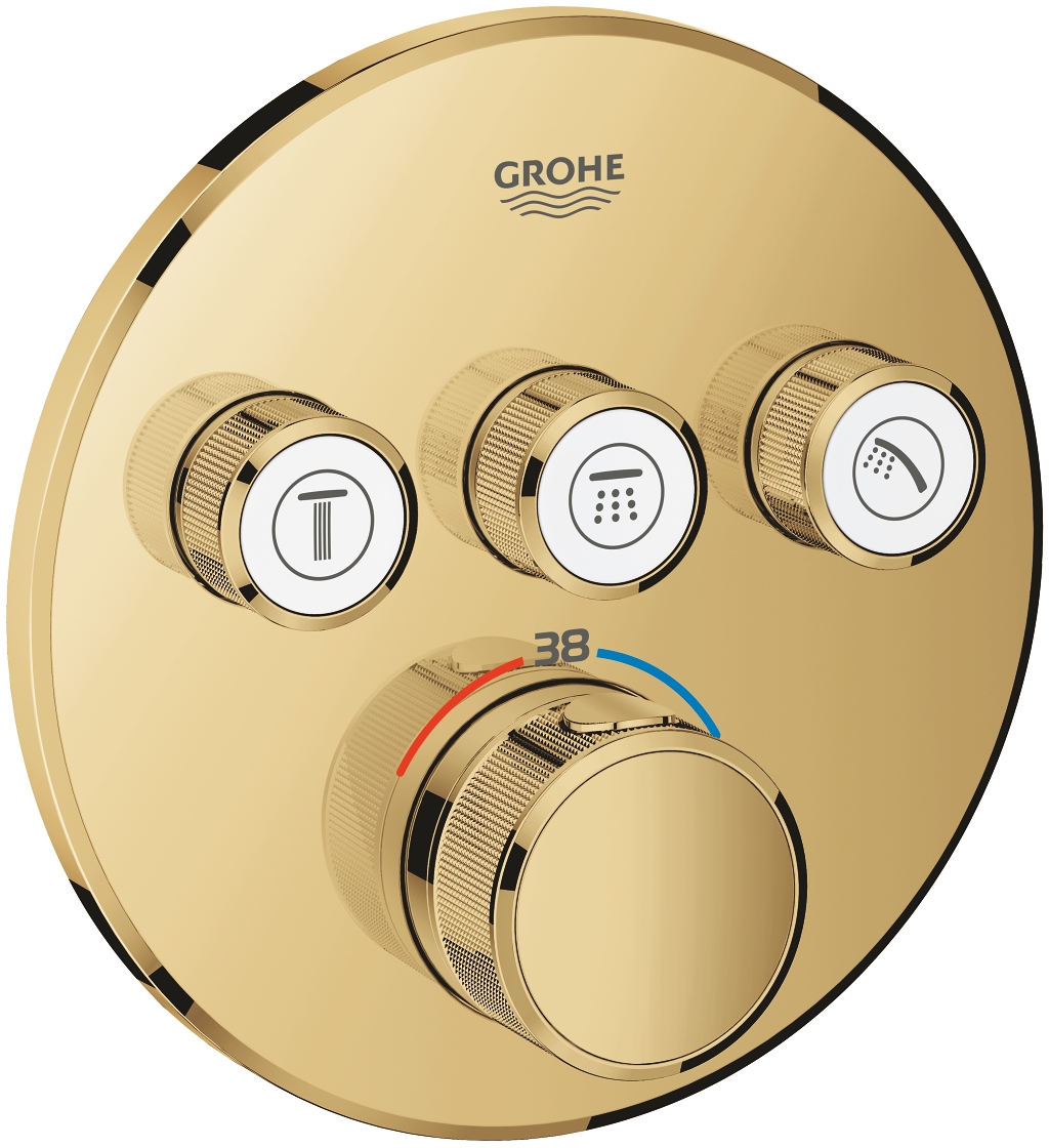 Grohe Grohtherm SmartControl bateria wannowo-prysznicowa podtynkowa termostatyczna cool sunrise 29121GL0