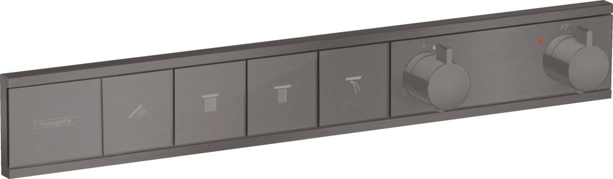 Hansgrohe RainSelect bateria wannowo-prysznicowa podtynkowa termostatyczna czarny chrom szczotkowany 15382340