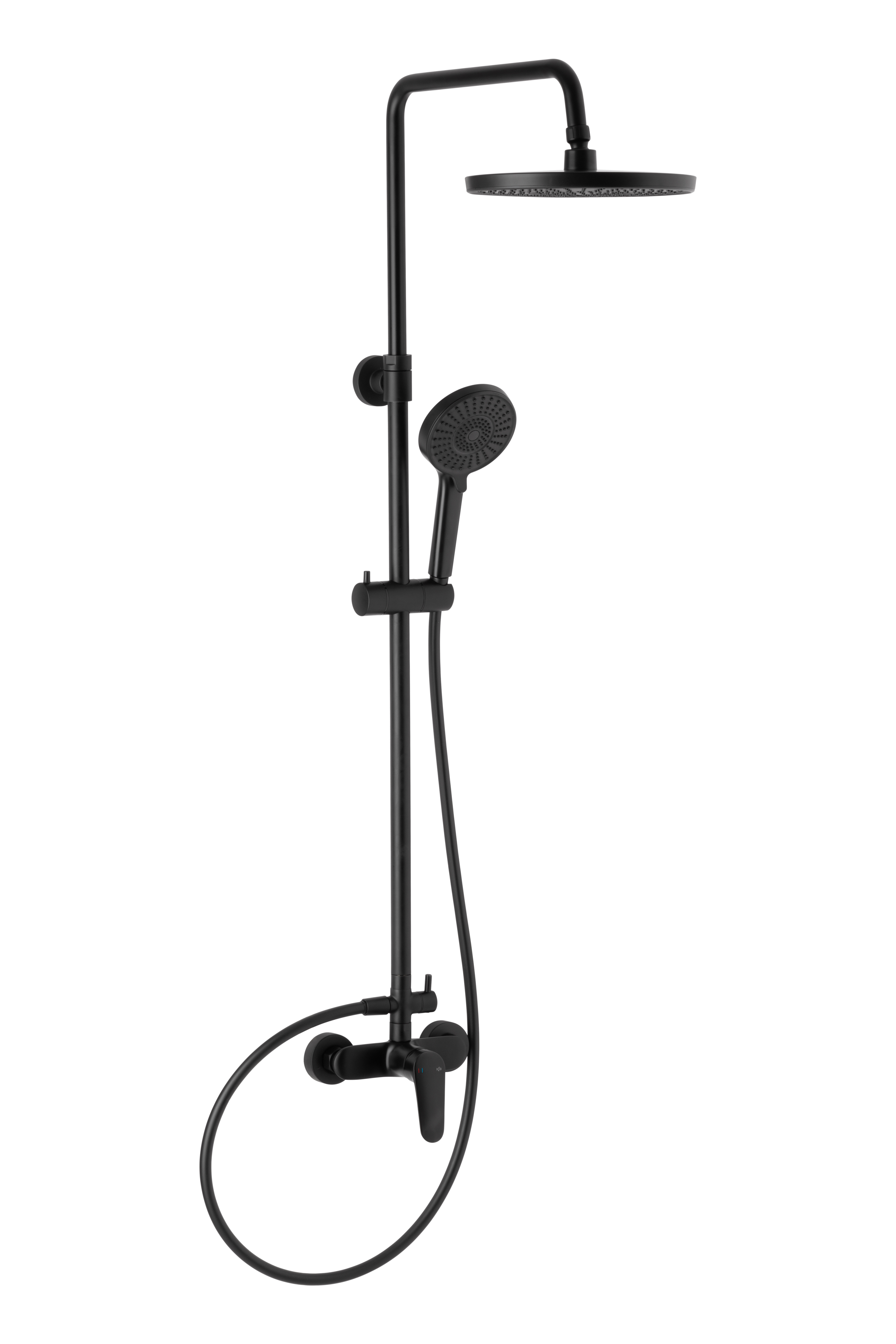 KFA Armatura Otava Black zestaw prysznicowy ścienny z deszczownicą czarny mat 5556-910-81 - Wysyłka w 24h