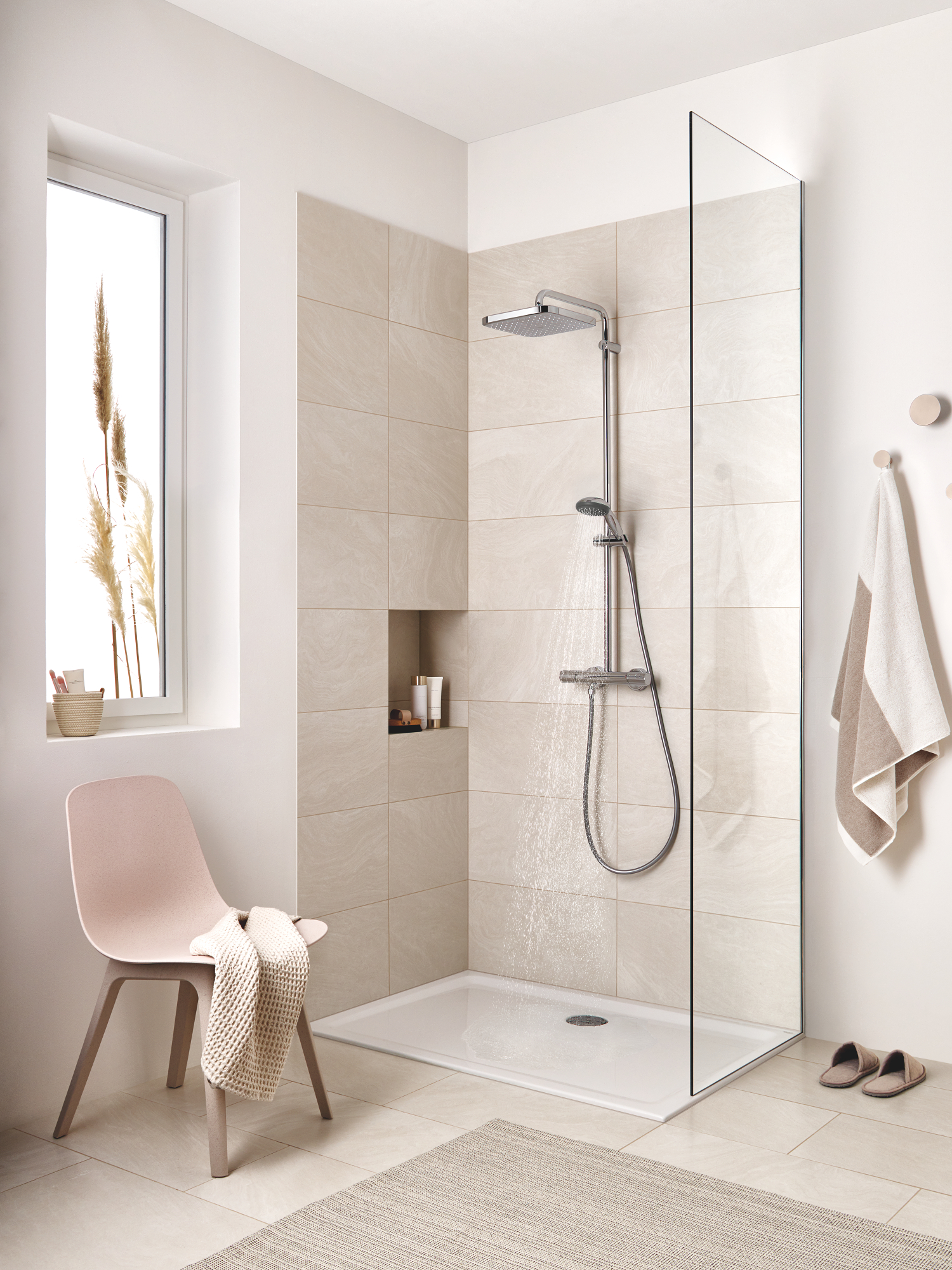 Grohe Vitalio Start Shower System zestaw prysznicowy ścienny termostatyczny z deszczownicą StarLight Chrome 26696000 - Wysyłka w 24h
