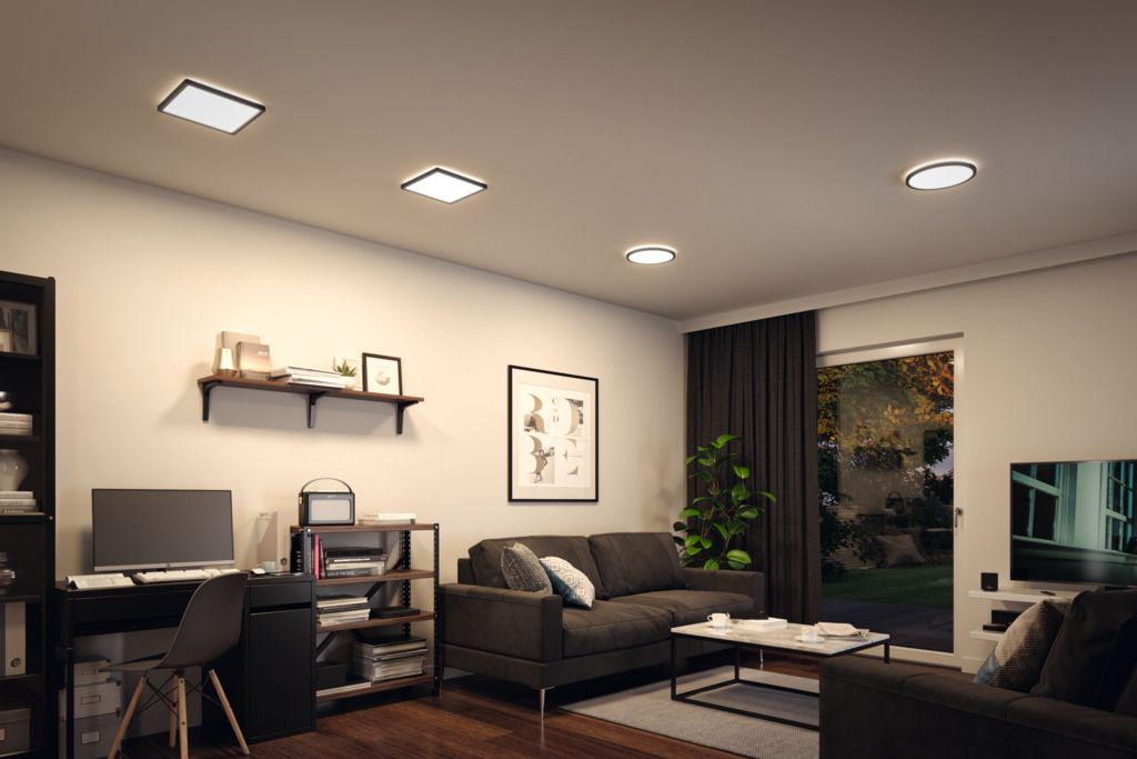 Paulmann Atria Shine plafon 1x22W LED czarny 71016 - Wysyłka w 24h