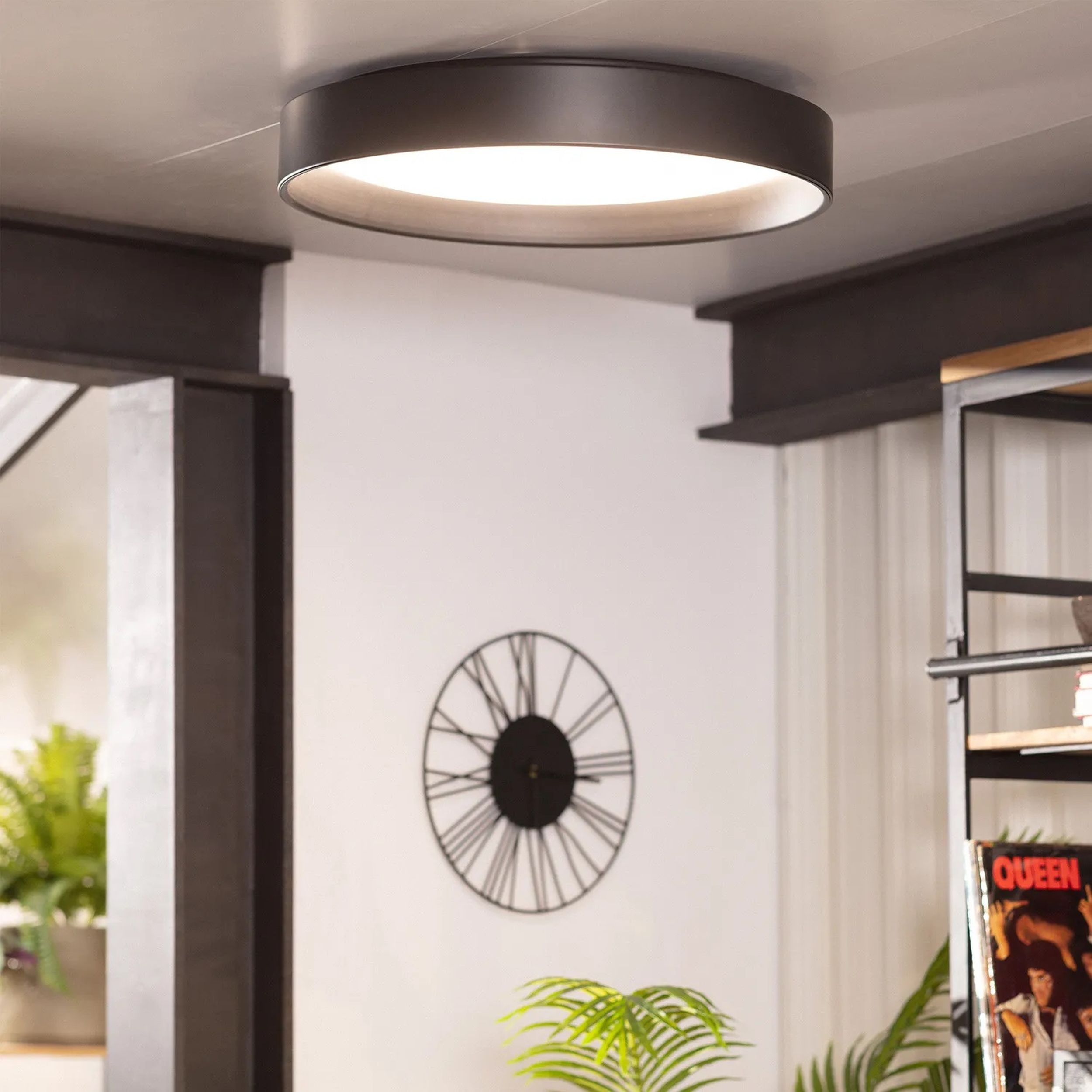 Abruzzo Nero plafon 1x30W LED czarny ABR-PLON-30W-CCT