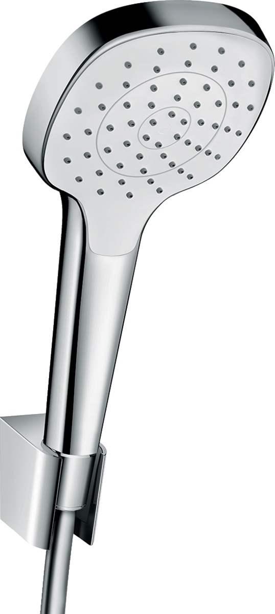 Hansgrohe Croma Select E zestaw prysznicowy ścienny biały/chrom 26412400