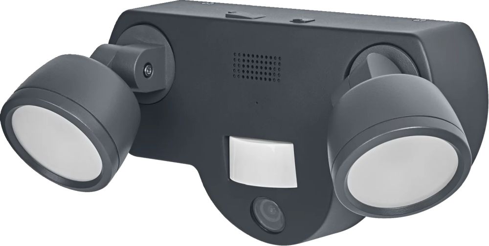 Ledvance Smart+ Camera Multispot kinkiet zewnętrzny 2x16W LED z kamerą ciemny szary