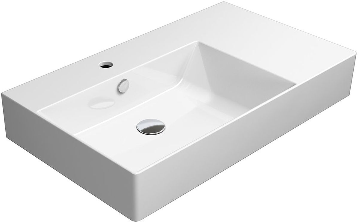 GSI Kube X umywalka 80x47 cm prostokątna ścienna biała 9456111