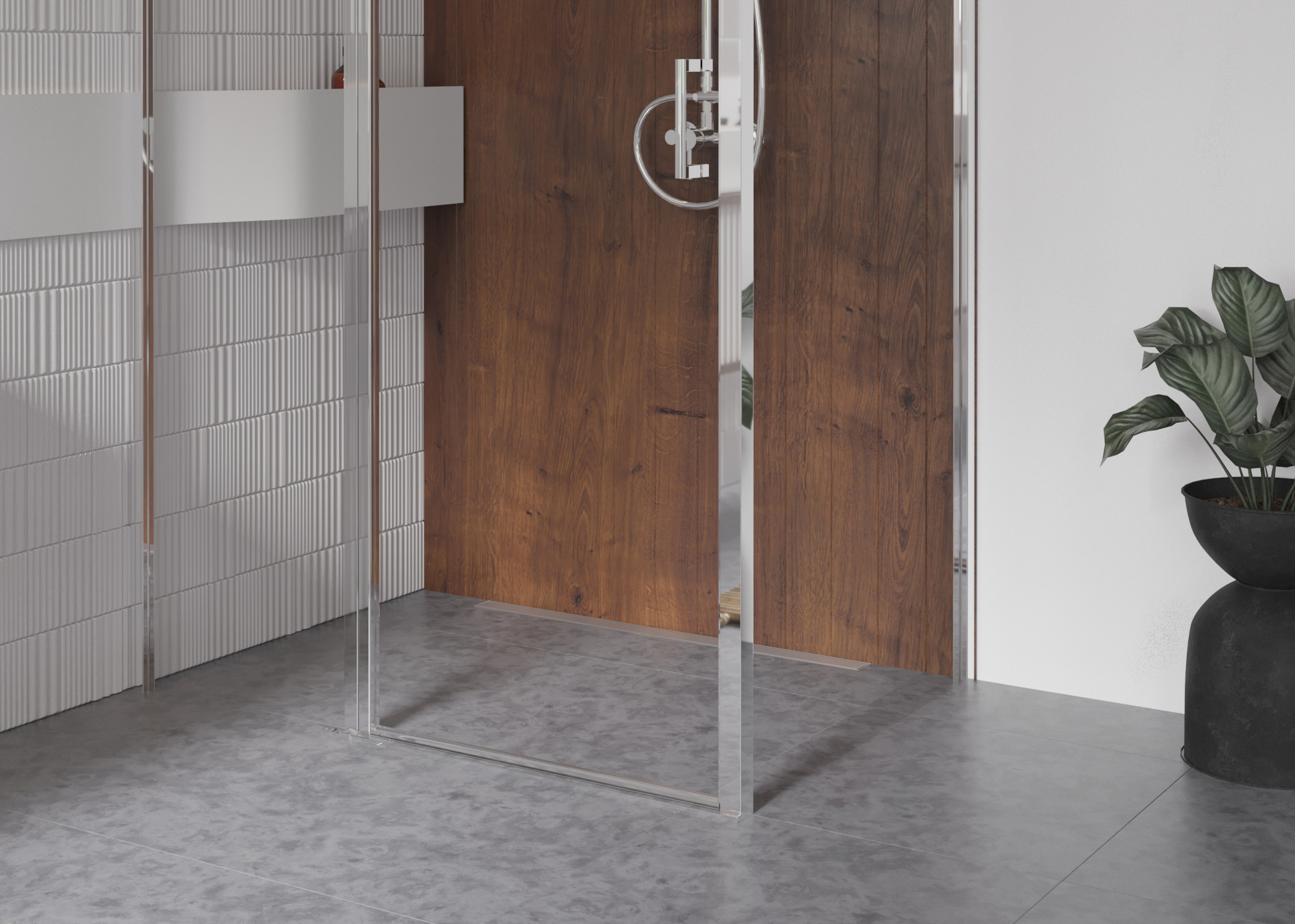 Besco Virgo Next Duo odpływ prysznicowy liniowy 60 cm chrom szczotkowany OL-60-VND