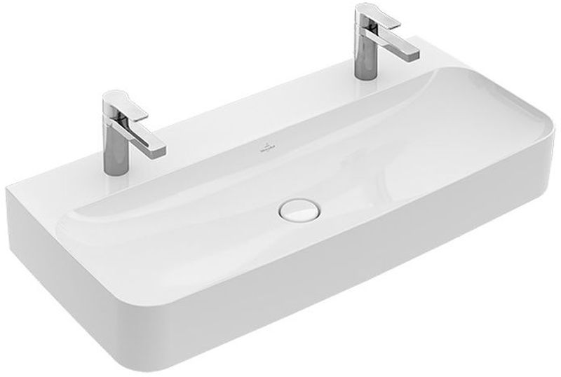 Villeroy & Boch Finion umywalka 100x47 cm ścienna prostokątna CeramicPlus Weiss Alpin 4168A1R1