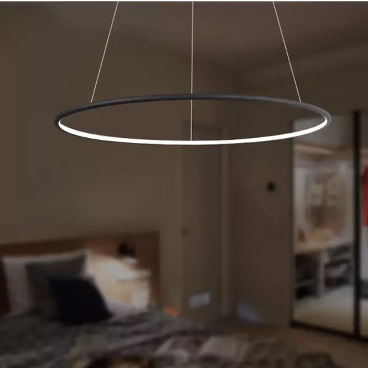 Altavola Design Ledowe Okręgi lampa wisząca 1x43W LED czarna LA073/P_80_in_4k_43W_black