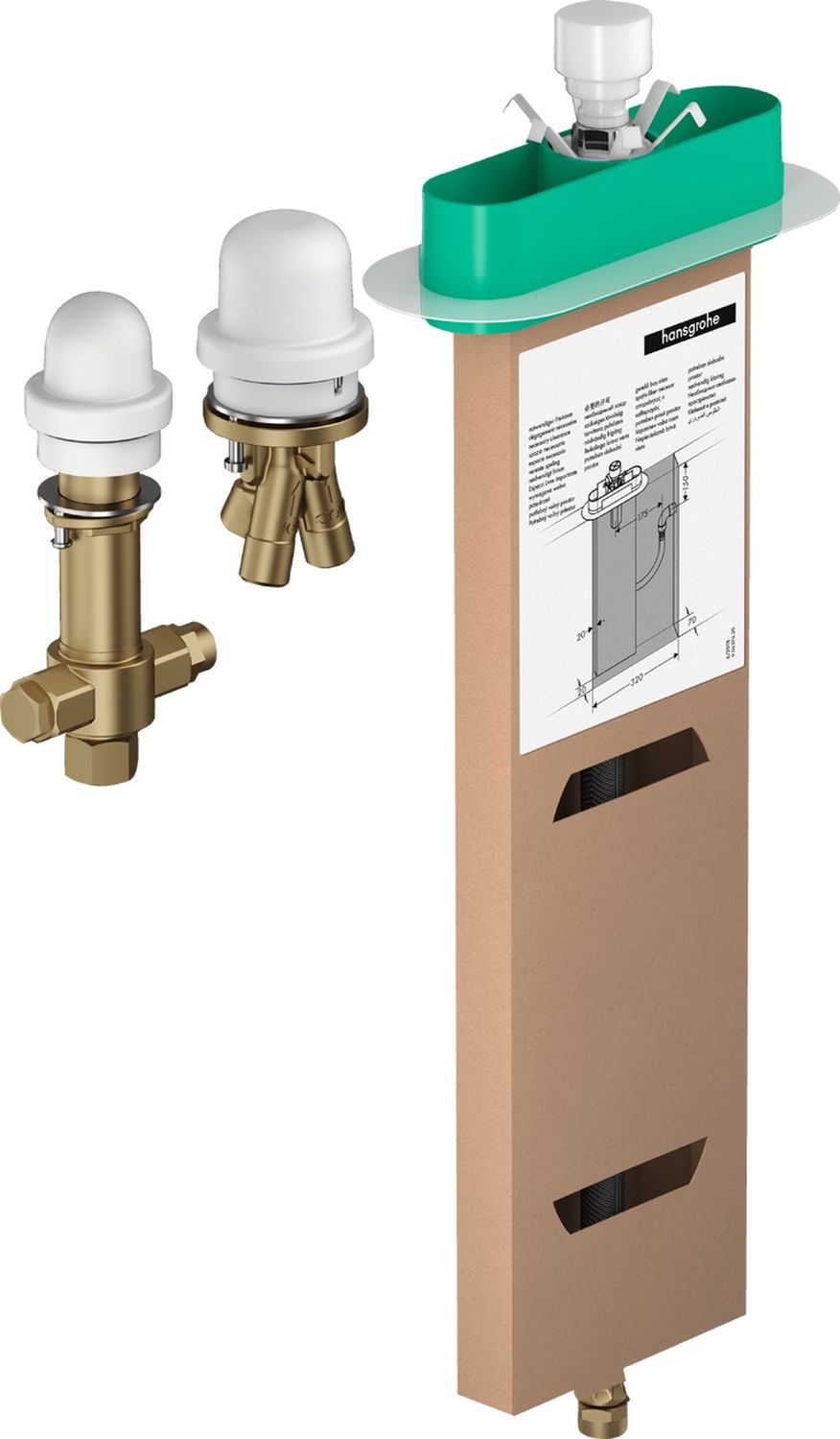Hansgrohe zestaw podstawowy do baterii 3-otworowej nawannowej 13481180