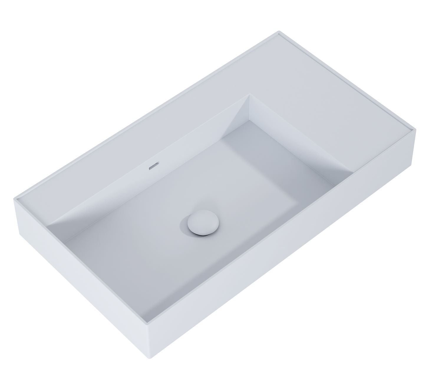 Elita Level umywalka 80,5x45,5 cm prostokątna ścienna lewa stone matt RE041461177040