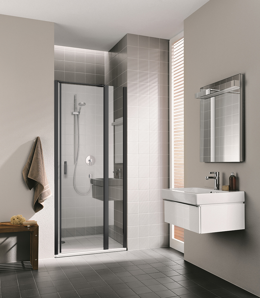 Kermi Cada XS Czarny Soft drzwi prysznicowe 80 cm prawe czarny soft/szkło przezroczyste CK1GR080203PK