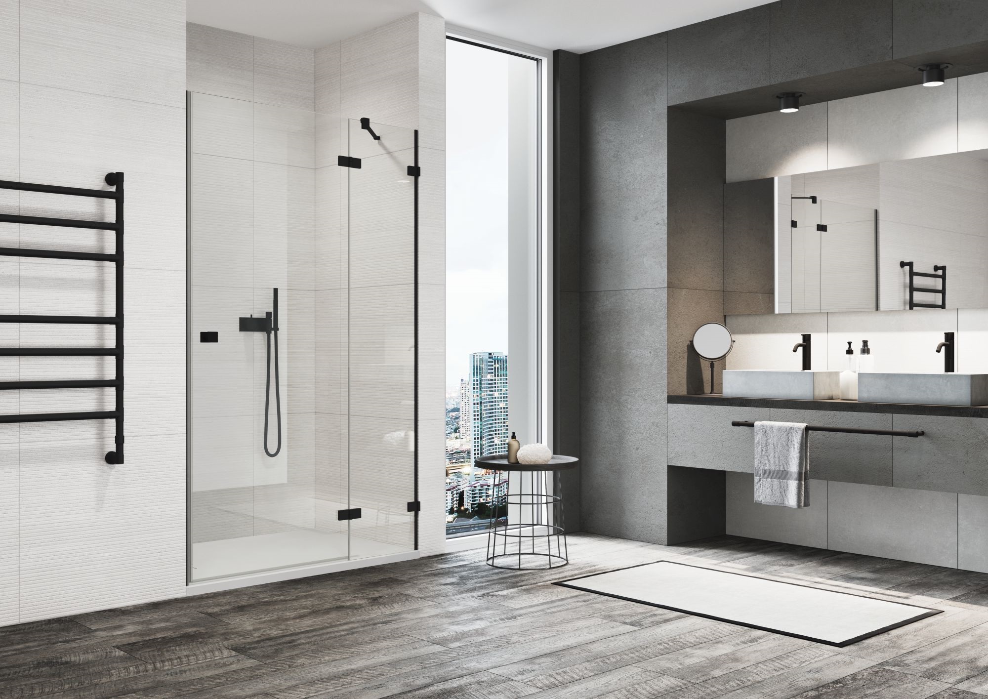 SanSwiss Annea drzwi prysznicowe 80 cm uchylne chrom połysk/szkło przezroczyste AN13WD08005007