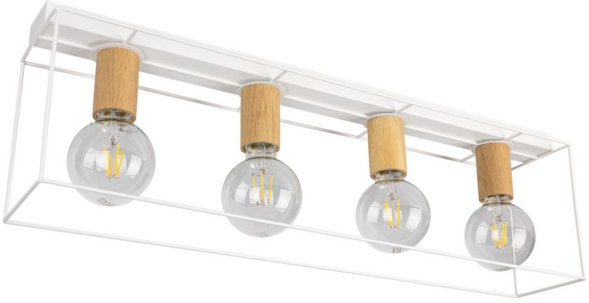 Spot-Light Gretter lampa podsufitowa 4x60W biały/dąb olejowany 4040203930076