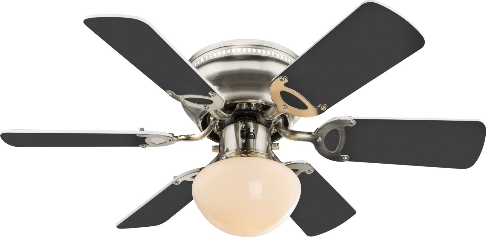 Globo Lighting Ugo lampowentylator podsufitowy 1x60 W biała-szara-nikiel 0307W
