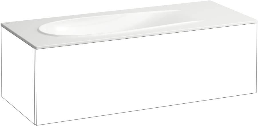 Laufen Il Bagno Alessi umywalka 120x50 cm prostokątna meblowa biała H8179794001041
