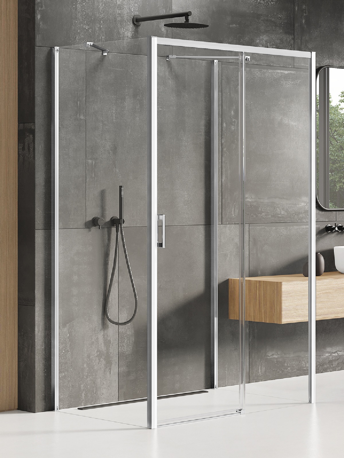 New Trendy Prime kabina prysznicowa 110x90 cm prostokątna chrom połysk/szkło przezroczyste K-0846