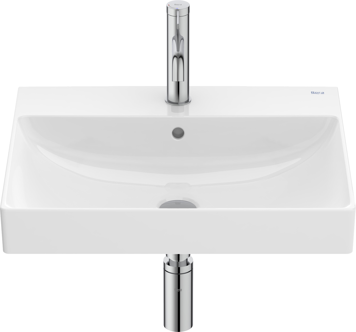 Roca Ona umywalka 55x46 cm prostokątna ścienna biała A327685S00 - Wysyłka w 24h