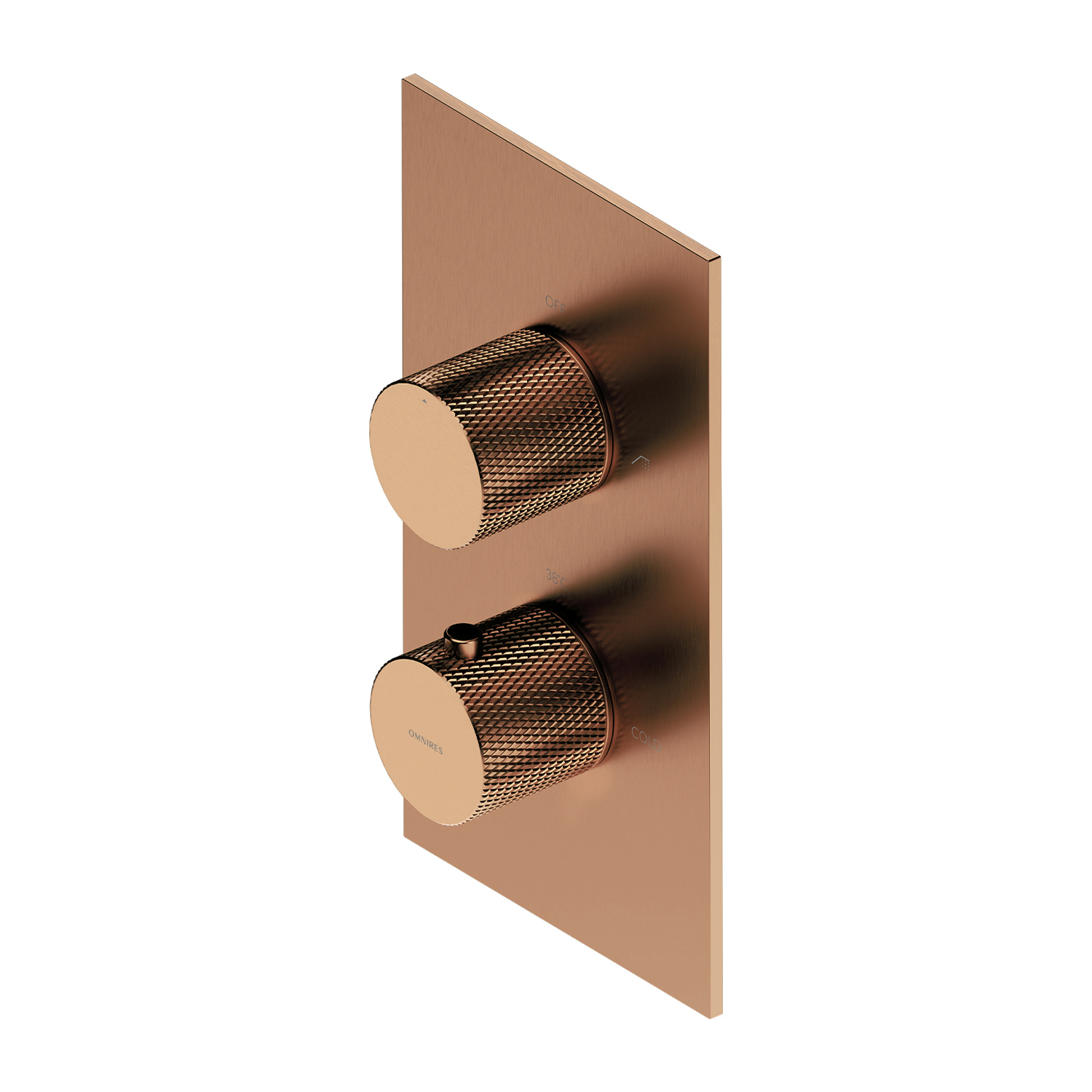 Omnires Contour bateria wannowo-prysznicowa podtynkowa termostatyczna miedź szczotkowana CT8036CPB