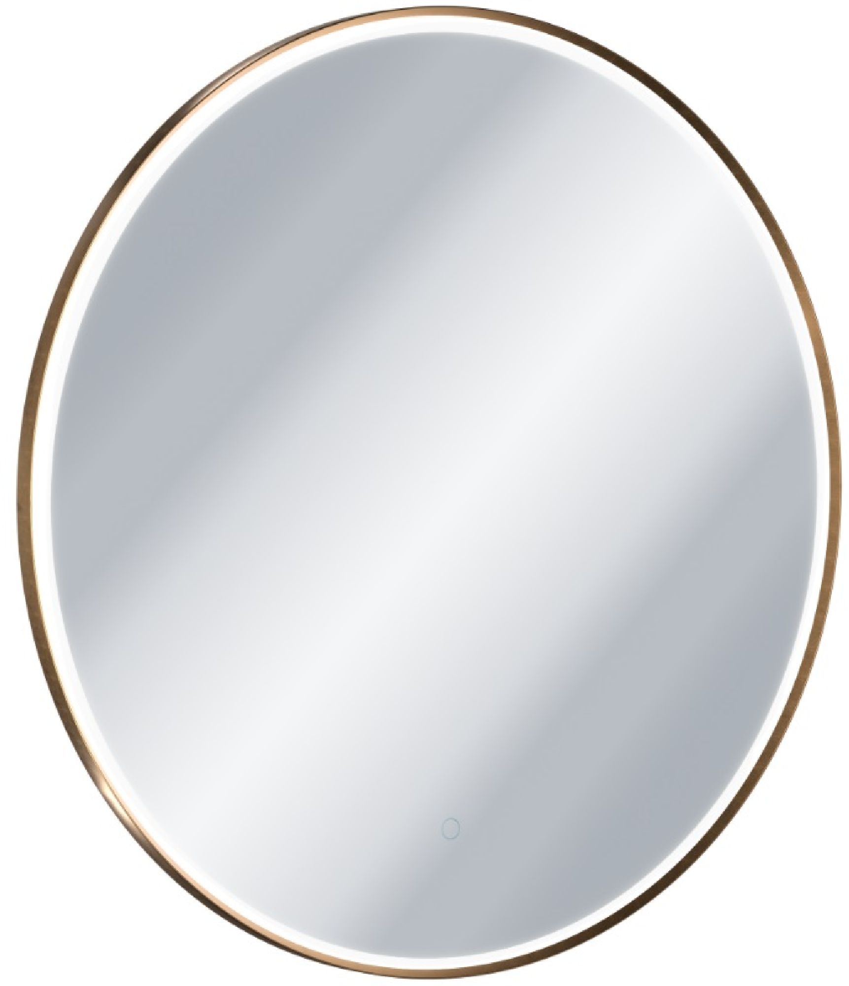 Excellent Corido lustro 80x80 cm okrągłe z oświetleniem z matą grzewczą z ramą miedź szczotkowana DOEX.CO080.CB