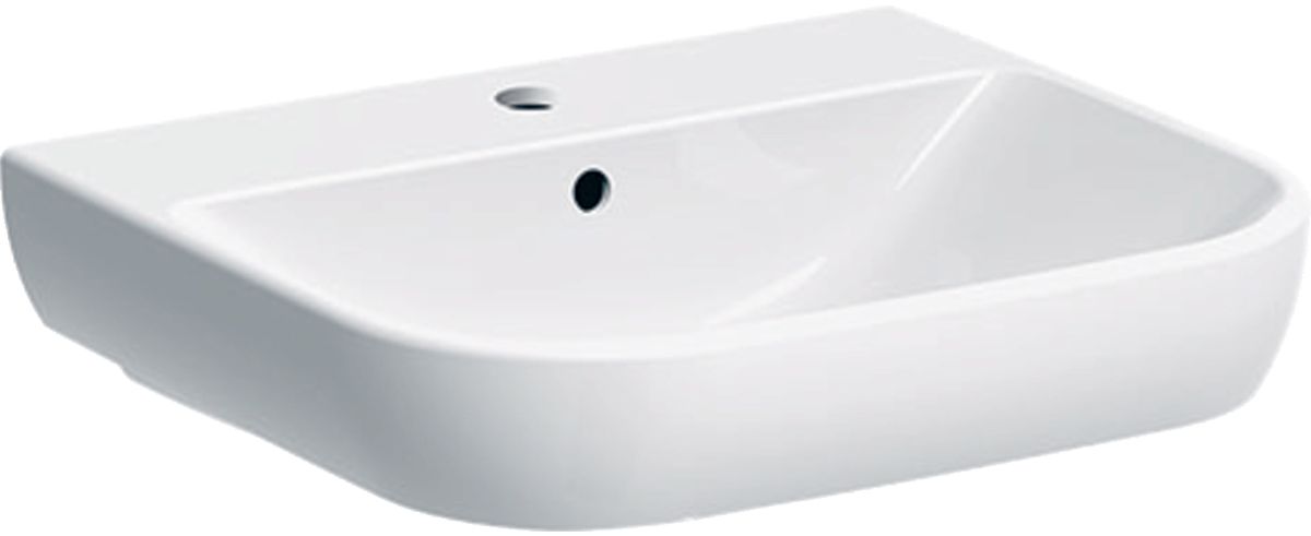 Geberit Smyle umywalka 55x48 cm ścienna prostokątna KeraTect biała 500.227.01.8