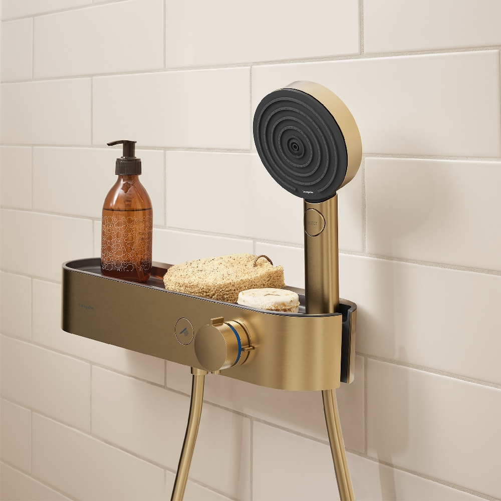 Hansgrohe ShowerTablet Select 400 bateria prysznicowa ścienna termostatyczna brąz szczotkowany 24360140