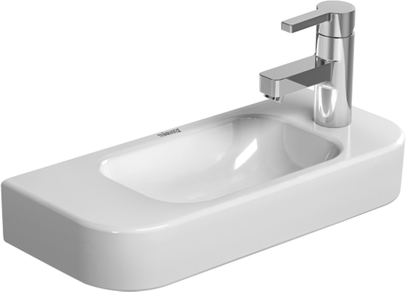 Duravit Happy D.2 umywalka 50x22 cm ścienna półokrągła WonderGliss biała 07115000081