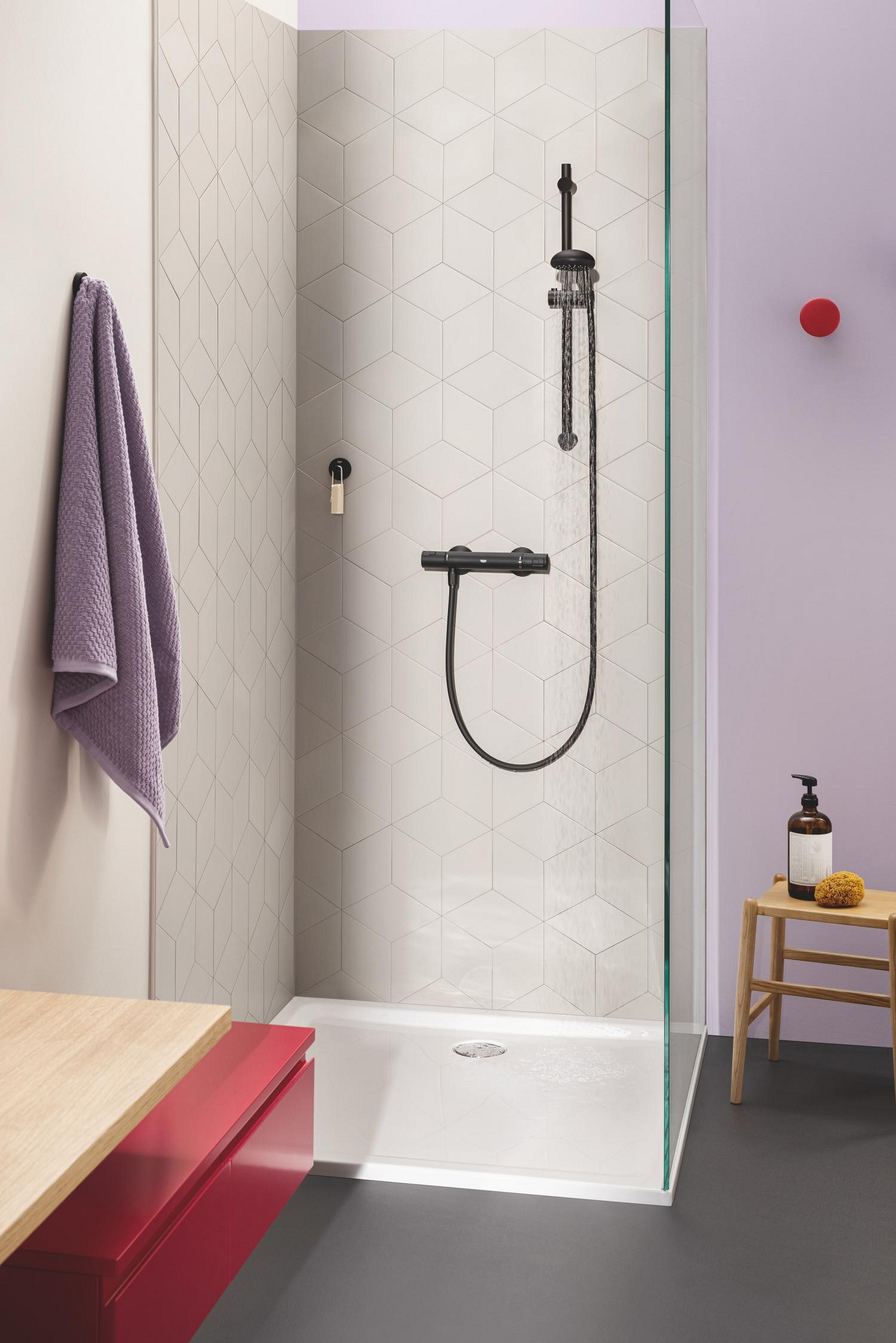 Grohe Precision bateria prysznicowa ścienna termostatyczna czarna 345942430 - Wysyłka w 24h