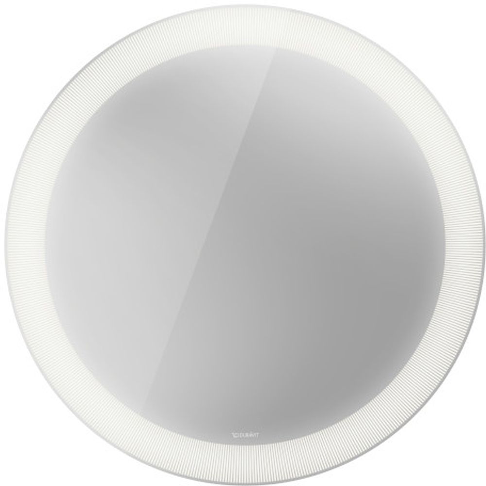 Duravit Happy D.2 lustro 90x90 cm okrągłe z oświetleniem z matą grzewczą biały HP7481S00000100