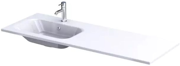 Oristo Are umywalka 121x46 cm prostokątna meblowa biała UME-AR-120-92-L