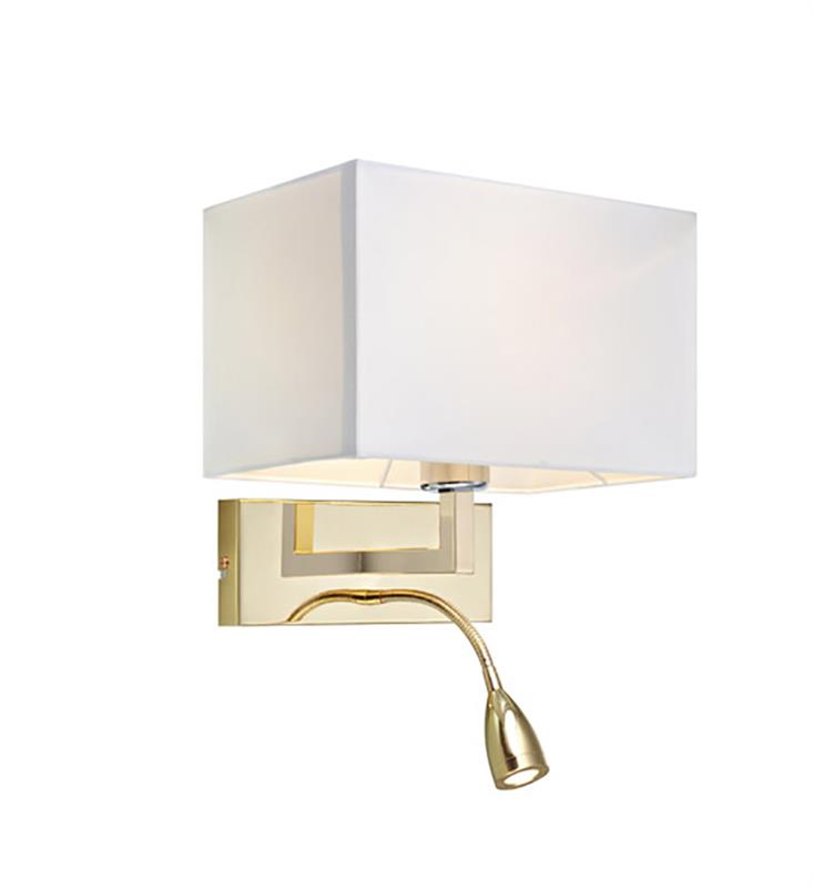 Markslöjd Savoy kinkiet 1x60W+1x3W złoty/biały 106308 - Wysyłka w 24h