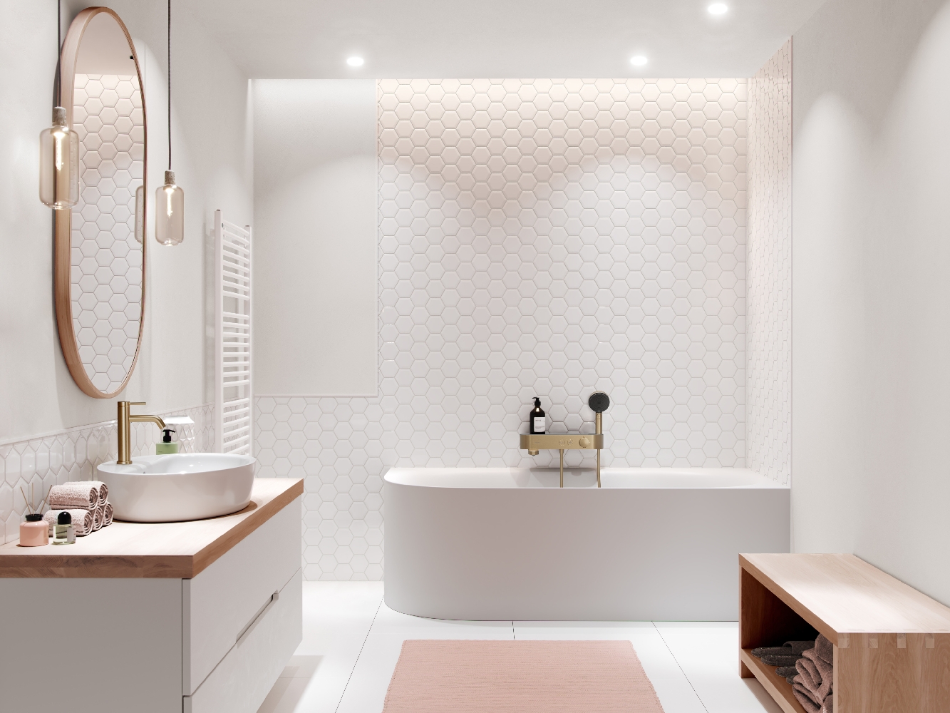 Hansgrohe ShowerTablet Select 400 bateria wannowo-prysznicowa ścienna termostatyczna brąz szczotkowany 24340140