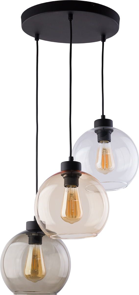 TK Lighting Cubus lampa wisząca 3x15 W czarna 2831