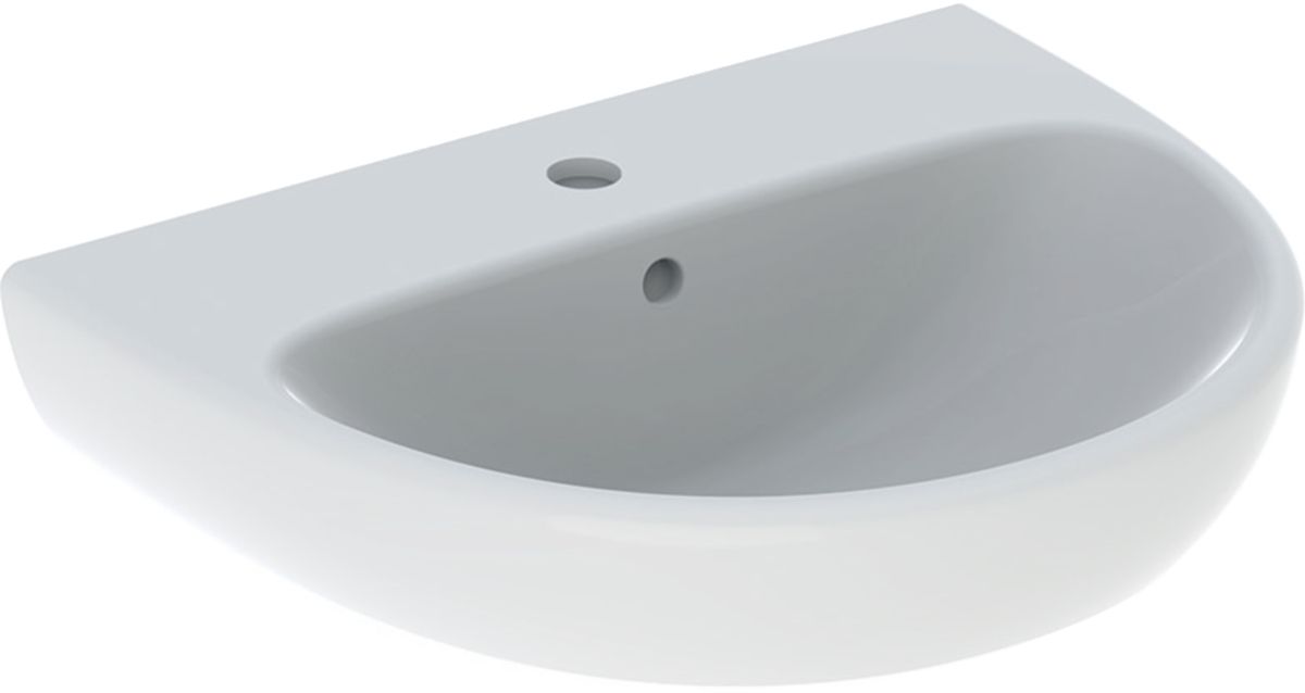 Geberit Selnova umywalka 55x44 cm ścienna półokrągła biała 500.315.01.7 - Wysyłka w 24h