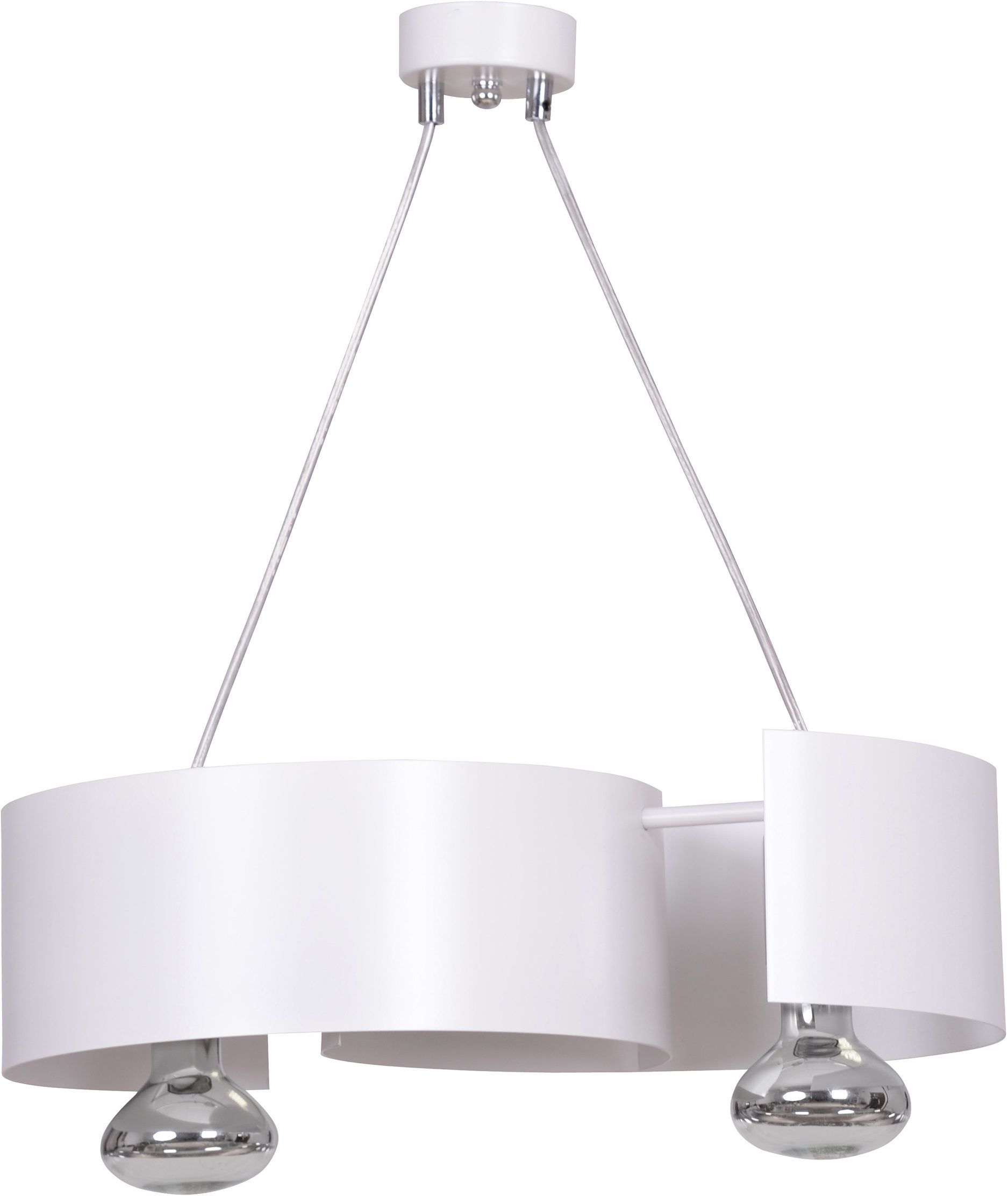 Emibig Vixon lampa wisząca 2x15 W biała-chrom 306/2