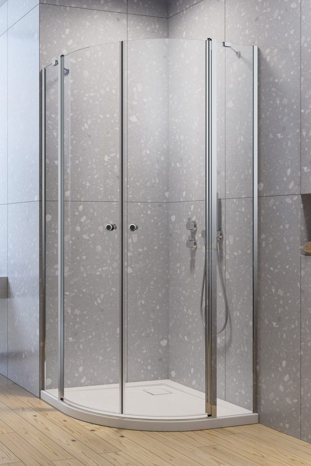 Radaway Eos PDD II kabina prysznicowa część lewa 80x80 cm półokrągła 13799470-01L