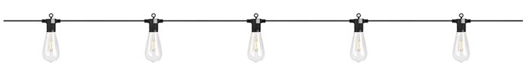 Markslöjd Garden 24 Party łańcuch lamp zewnętrzny 10x0,24W czarny/przezroczysty 107293