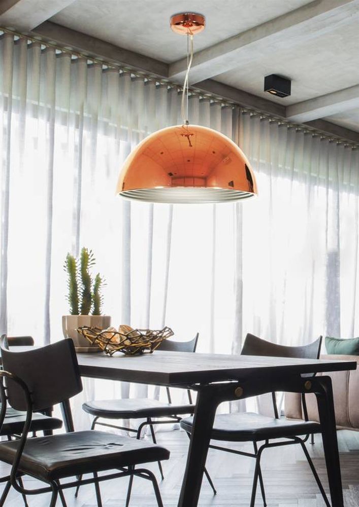 Candellux Amalfi lampa wisząca 1x60W miedziana 31-26392