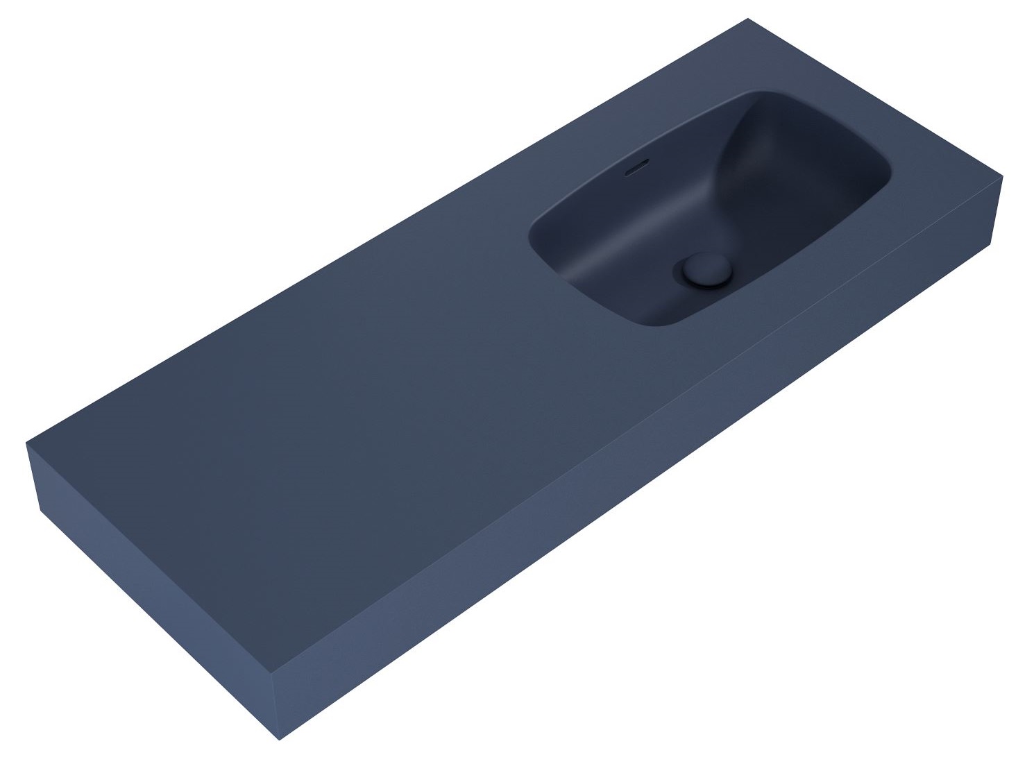 Elita Dimple umywalka 121x46 cm prostokątna ścienna prawa navy blue matt RE041202027030