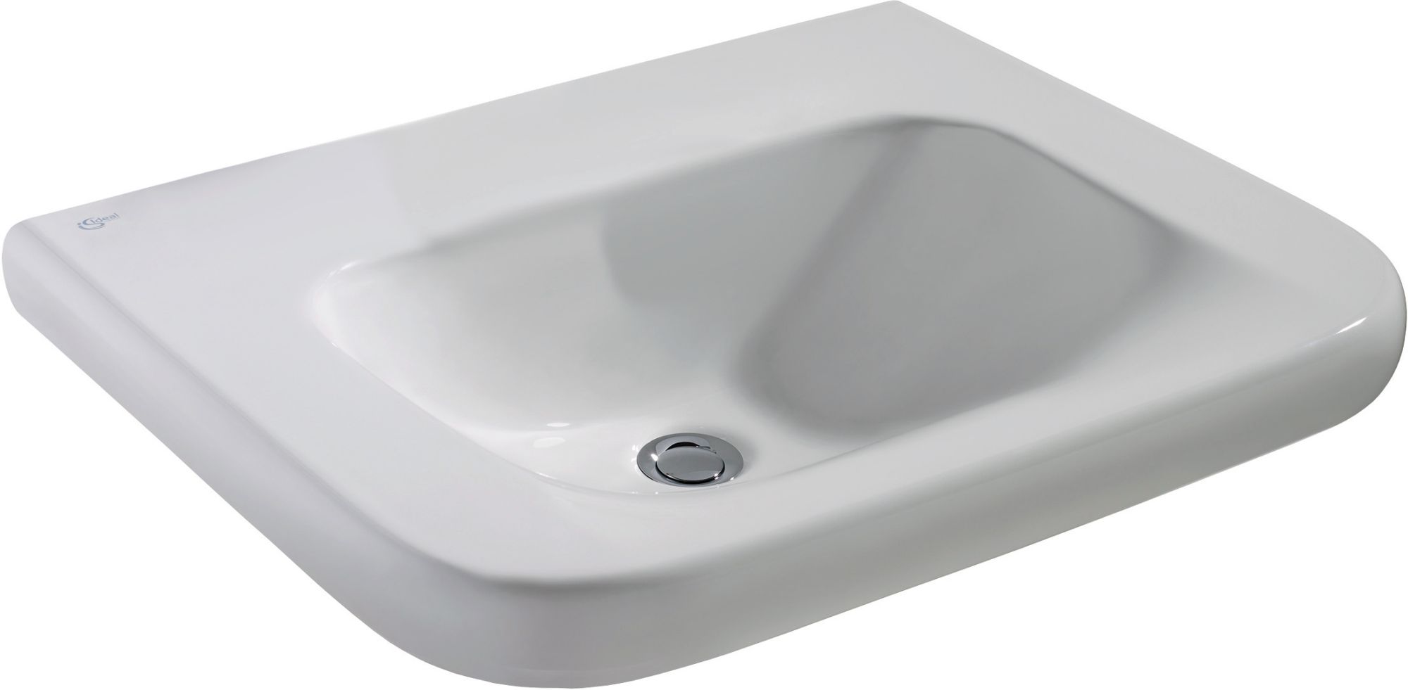 Ideal Standard Contour 21 umywalka 60x55,5 cm prostokątna ścienna dla niepełnosprawnych biała E512201