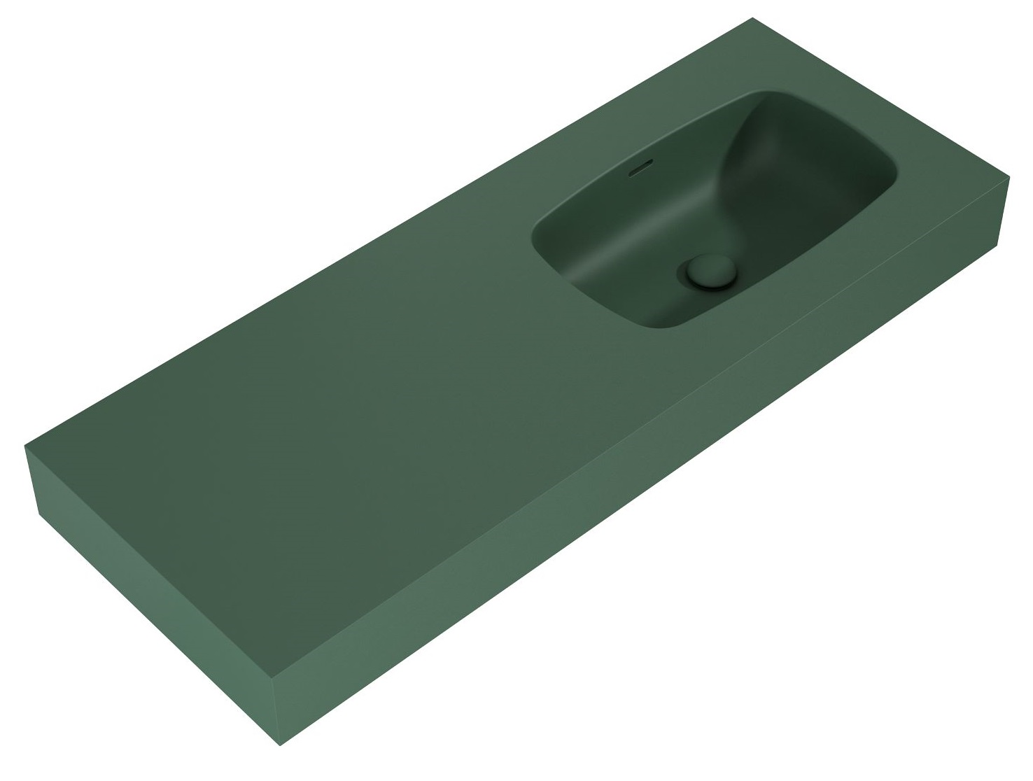 Elita Dimple umywalka 121x46 cm prostokątna ścienna forest green matt RE041202027010
